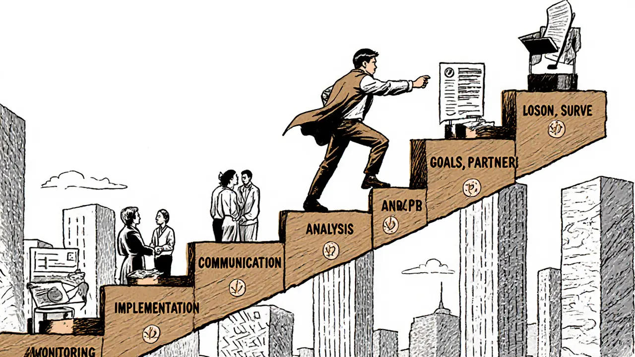 Kontrolní seznam kroků pro zavedení programu.