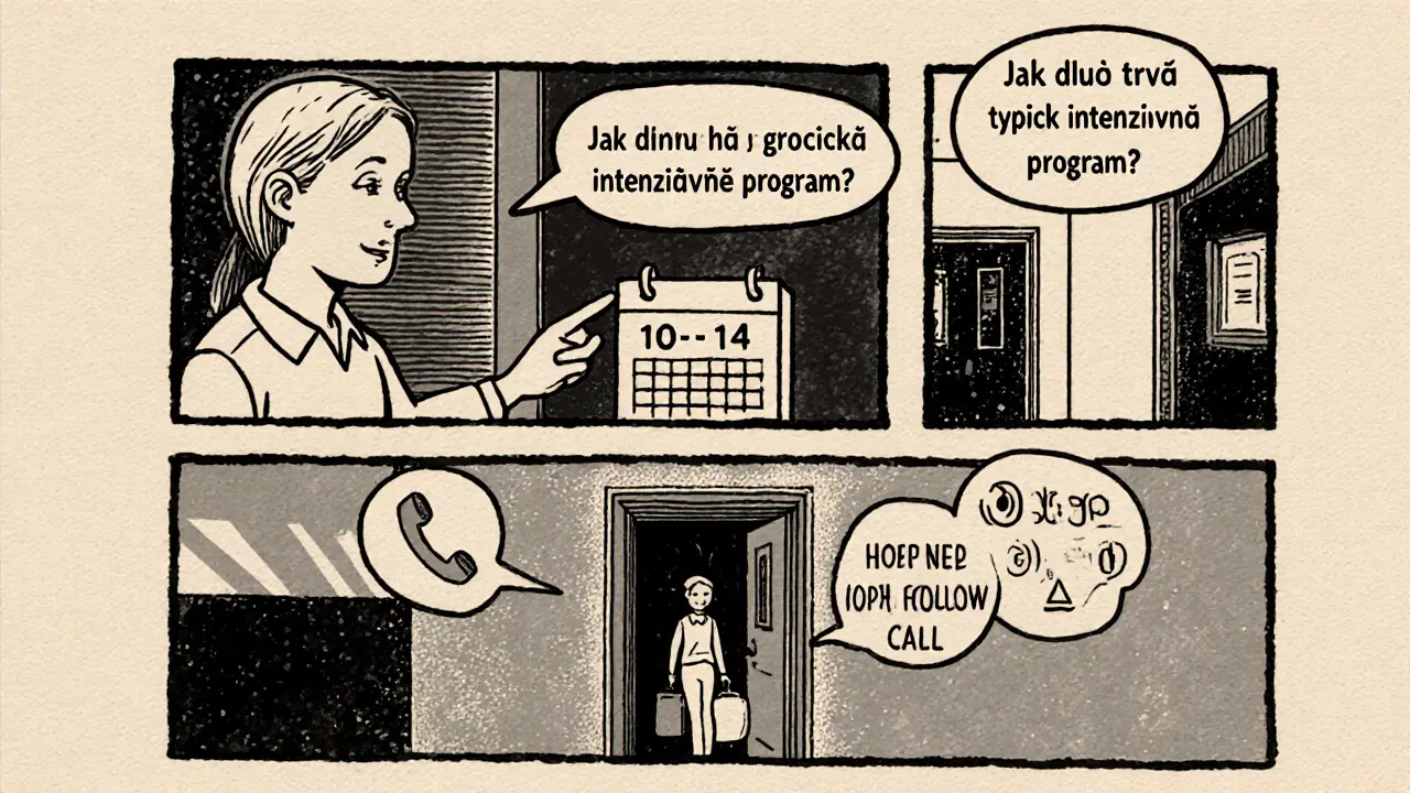 Pacient odchází z IOP s úsměvem, připravený na další fázi léčby.