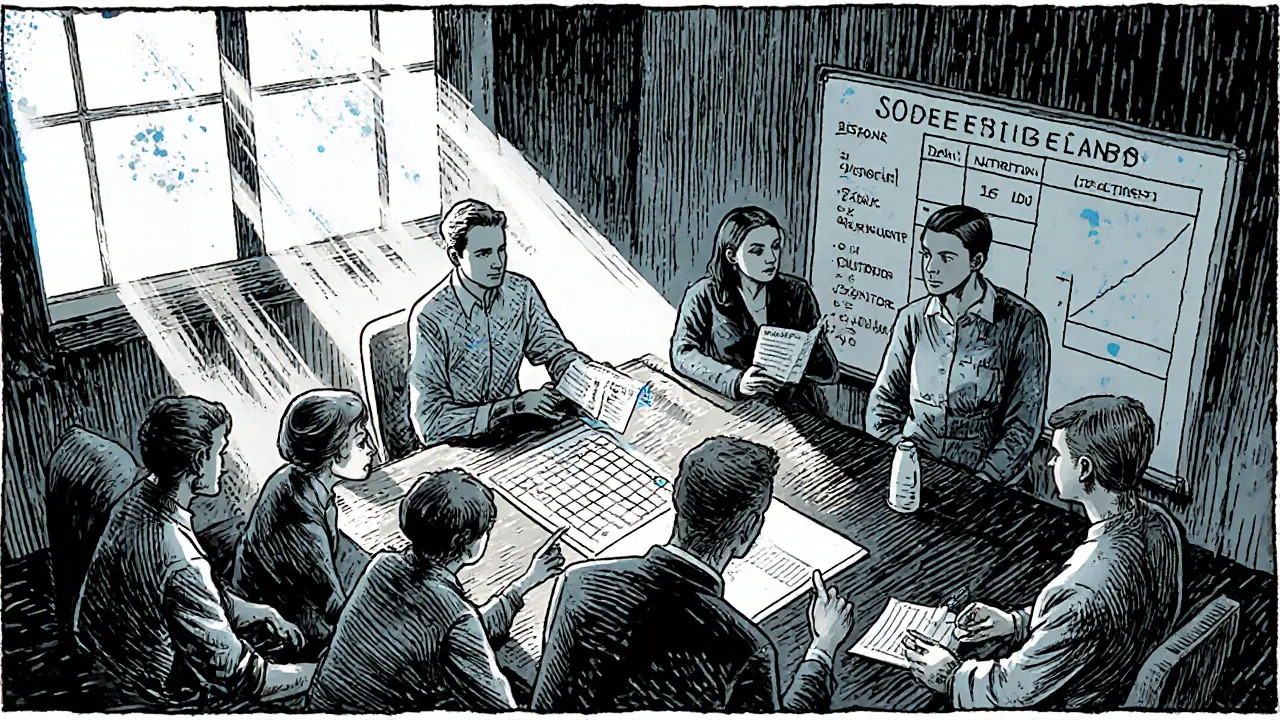 Tým specialistů IOP v rezidenčním centru během skupinové sezení.