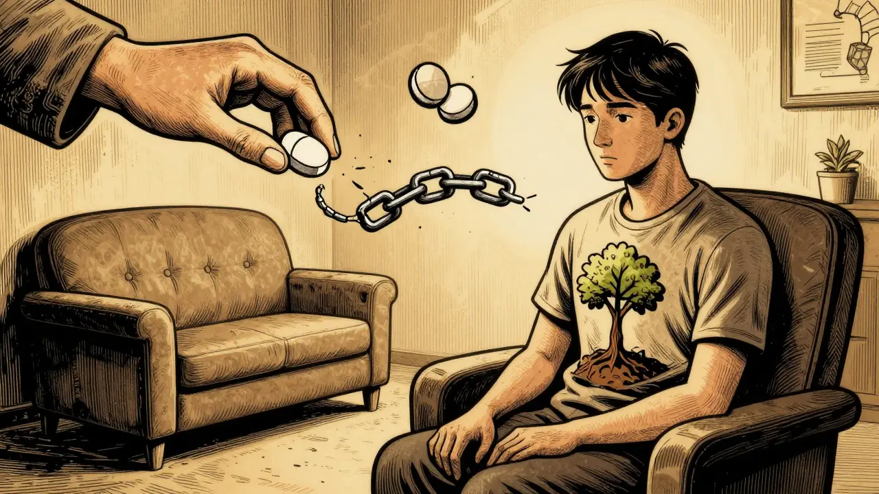 Pacient v klidu roste k uzdravení díky komplexní léčbě.