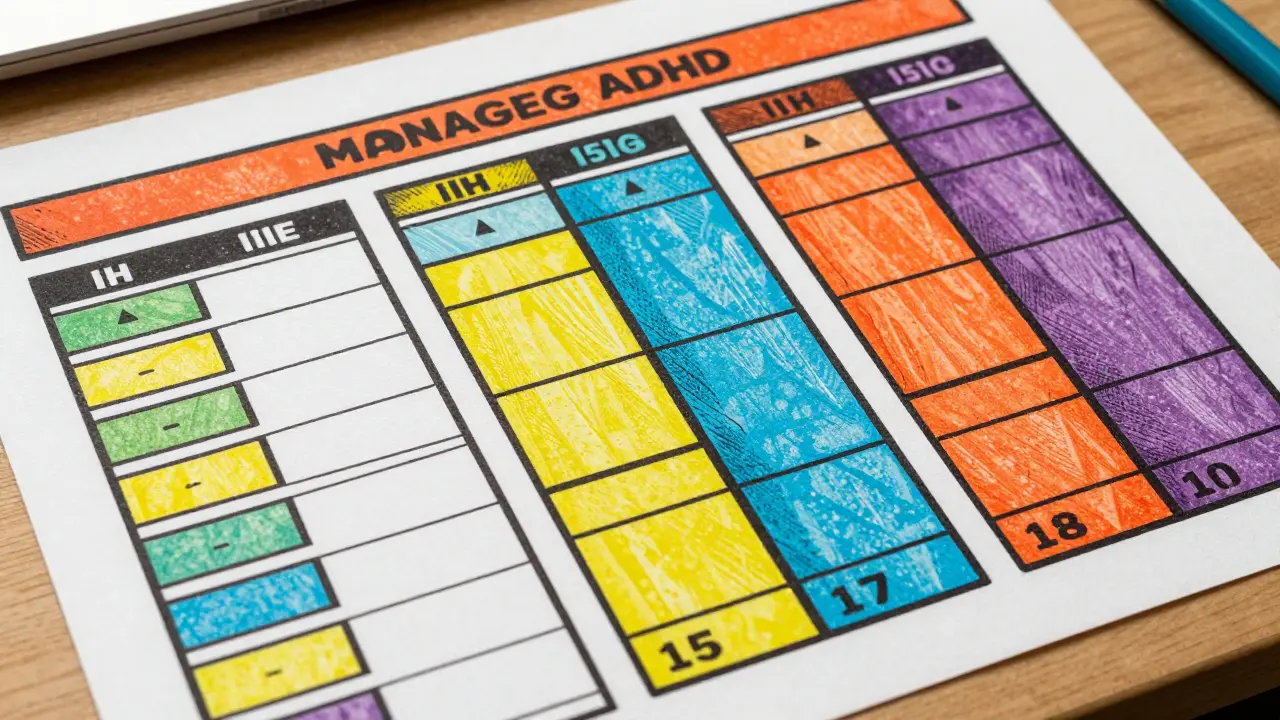 Vizuální pomůcky pro strukturování času při ADHD