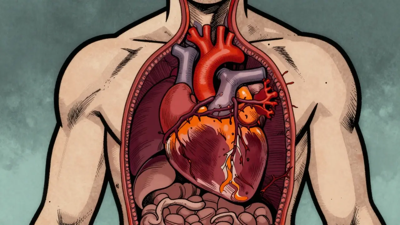 Anatomické znázornění zánětu způsobeného osamělostí