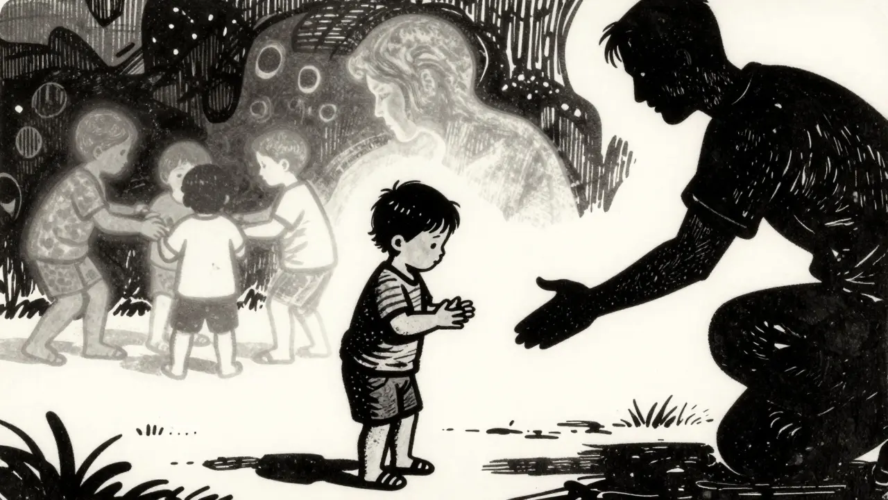 Batole ignorující rodiče, ilustrace vývojových varovných signálů