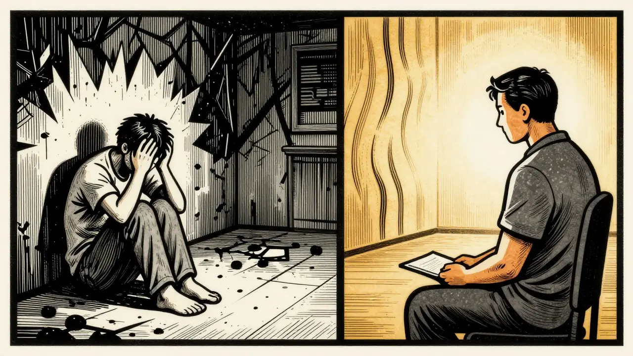 Kontrast mezi slabou a silnou aliancí v komiksovém dřevorytu